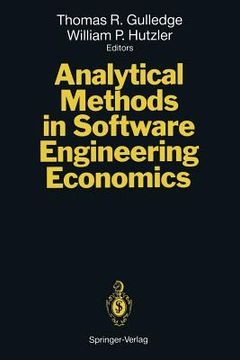 portada analytical methods in software engineering economics (en Inglés)
