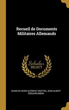 portada Recueil de Documents Militaires Allemands (en Francés)