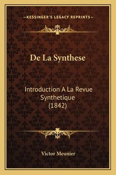 portada De La Synthese: Introduction A La Revue Synthetique (1842) (in French)