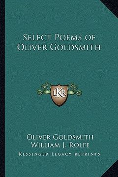 portada select poems of oliver goldsmith (en Inglés)