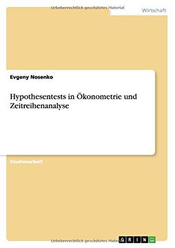 portada Hypothesentests in Ökonometrie und Zeitreihenanalyse