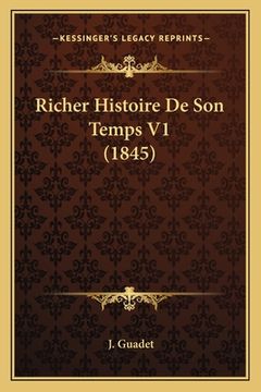 portada Richer Histoire De Son Temps V1 (1845) (in French)