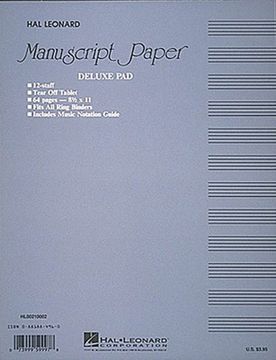 portada Manuscript Paper (Deluxe Pad)(Blue Cover) (en Inglés)