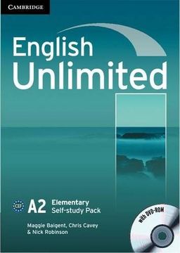 portada English Unlimited Elementary Self-Study Pack (Workbook With Dvd-Rom) (en Inglés)