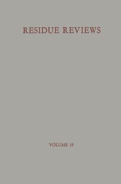 portada Residue Reviews/Rückstandsberichte (Reviews of Environmental Contamination and Toxicology) (Volume 19)