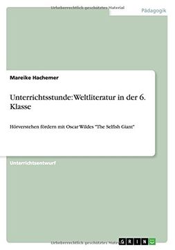 portada Unterrichtsstunde: Weltliteratur in der 6. Klasse (German Edition)