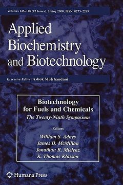 portada biotechnology for fuels and chemicals: the twenty-ninth symposium (en Inglés)