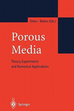 portada porous media: theory, experiments and numerical applications (en Inglés)