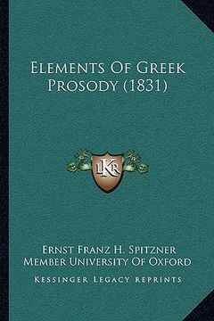 portada elements of greek prosody (1831) (in English)