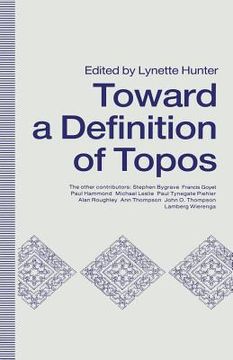 portada Towards a Definition of Topos: Approaches to Analogical Reasoning (in English)