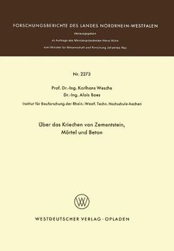 portada Über Das Kriechen Von Zementstein, Mörtel Und Beton (en Alemán)