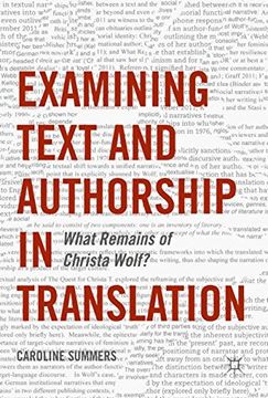 portada Examining Text and Authorship in Translation: What Remains of Christa Wolf?
