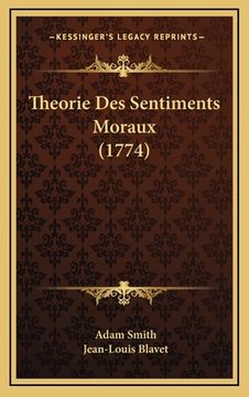 portada Theorie Des Sentiments Moraux (1774) (en Francés)