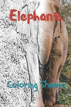 portada Elephant Coloring Sheets: 30 Elephant Drawings, Coloring Sheets Adults Relaxation, Coloring Book for Kids, for Girls, Volume 10 (en Inglés)