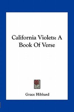 portada california violets: a book of verse (en Inglés)