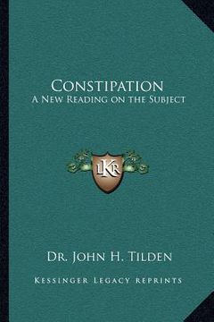portada constipation: a new reading on the subject (en Inglés)