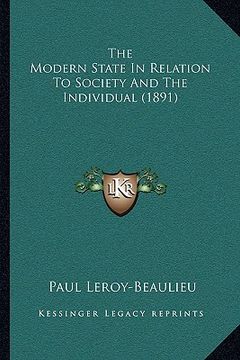 portada the modern state in relation to society and the individual (1891)