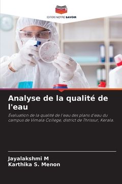 portada Analyse de la qualité de l'eau (en Francés)