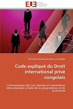 portada Code Explique Du Droit International Prive Congolais