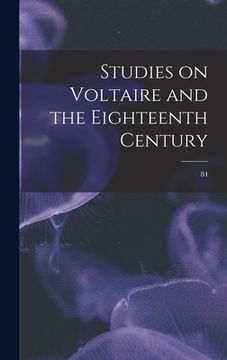 portada Studies on Voltaire and the Eighteenth Century; 84 (in English)