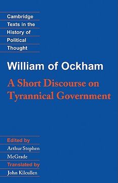 portada William of Ockham: A Short Discourse on Tyrannical Government Paperback (Cambridge Texts in the History of Political Thought) (en Inglés)