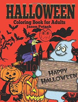 portada Halloween Coloring Book for Adults (The Stress Relieving Adult Coloring Pages) 