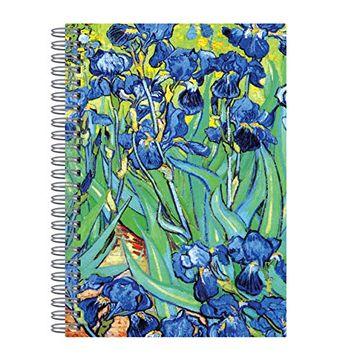 portada Van Gogh Irises Wire-O Journal 6 x 8. 5" (en Inglés)