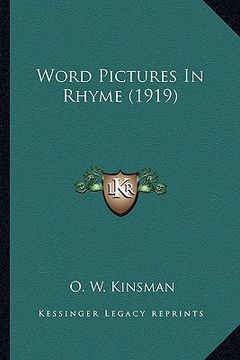 portada word pictures in rhyme (1919) (en Inglés)