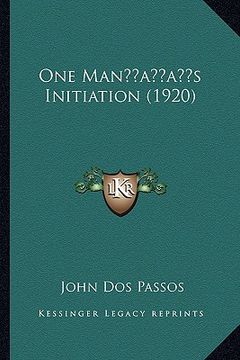 portada one manacentsa -a centss initiation (1920) (en Inglés)