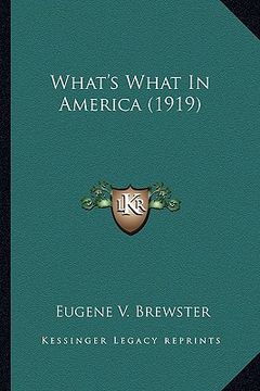 portada what's what in america (1919) (en Inglés)