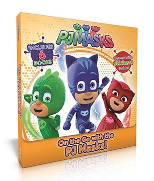 portada On the go With the pj Masks! Into the Night to Save the Day! Owlette Gets a Pet; Pj Masks Make Friends! Super Team; Pj Masks and the Dinosaur! Super Moon Adventure 