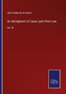 portada An Abridgment of Cases upon Poor Law: Vol. III 