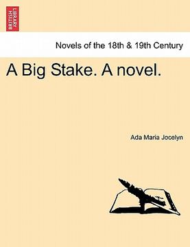 portada a big stake. a novel. (en Inglés)