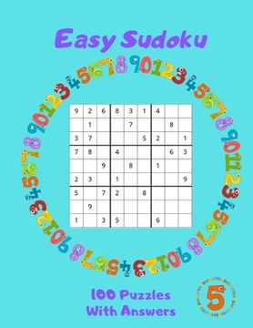 portada Easy Sudoku - 100 Puzzles With Answers: Large Print - Volume 5 (en Inglés)