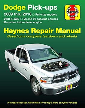 portada Dodge v6 & v8 gas & Cummins Turbo-Diesel Pick-Ups (09-18) Haynes Repair Manual (Does not Include 2009 Fleet Models With the 5. 9L Diesel Engine or the 3. 0L v6 Diesel Engine. ) (Haynes Automotive) (en Inglés)