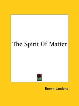 portada the spirit of matter (en Inglés)