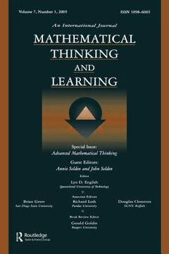 portada advanced mathematical thinking: a special issue of mathematical thinking and learning (en Inglés)