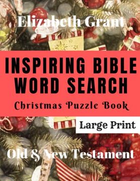 portada Inspiring Bible Word Search Christmas Puzzle Book: Old & new Testament (Large Print) (in English)