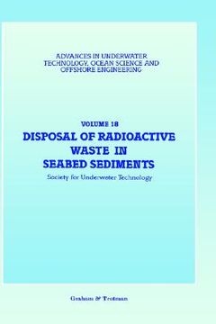 portada disposal of radioactive waste in seabed sediments (en Inglés)
