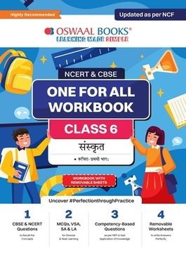 portada Oswaal NCERT & CBSE One for all Workbook Sanskrit Class 6 Updated as per NCF MCQ's VSA SA LA For Latest Exam (en Sánscrito)