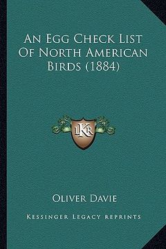 portada an egg check list of north american birds (1884) (en Inglés)
