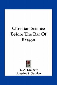 portada christian science before the bar of reason