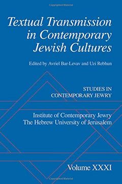 portada Textual Transmission in Contemporary Jewish Cultures (Studies in Contemporary Jewry) (en Inglés)