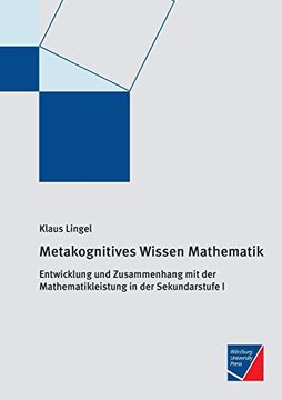 portada Metakognitives Wissen Mathematik (en Alemán)