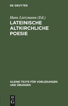portada Lateinische Altkirchliche Poesie (en Latin)