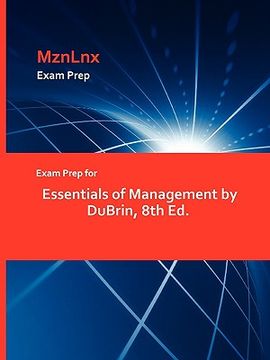 portada exam prep for essentials of management by dubrin, 8th ed. (en Inglés)