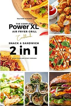 portada The Complete Power xl air Fryer Grill Cookbook: Snack and Sandwich 2 Cookbooks in 1 (6) (Air Fryer Cookbook) (en Inglés)