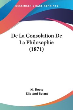 portada De La Consolation De La Philosophie (1871) (en Francés)