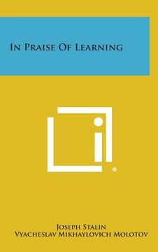 portada In Praise Of Learning (en Inglés)