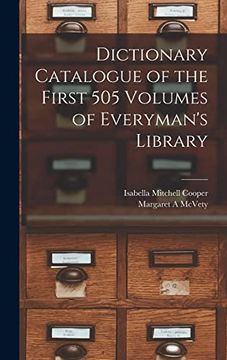 portada Dictionary Catalogue of the First 505 Volumes of Everyman'S Library 